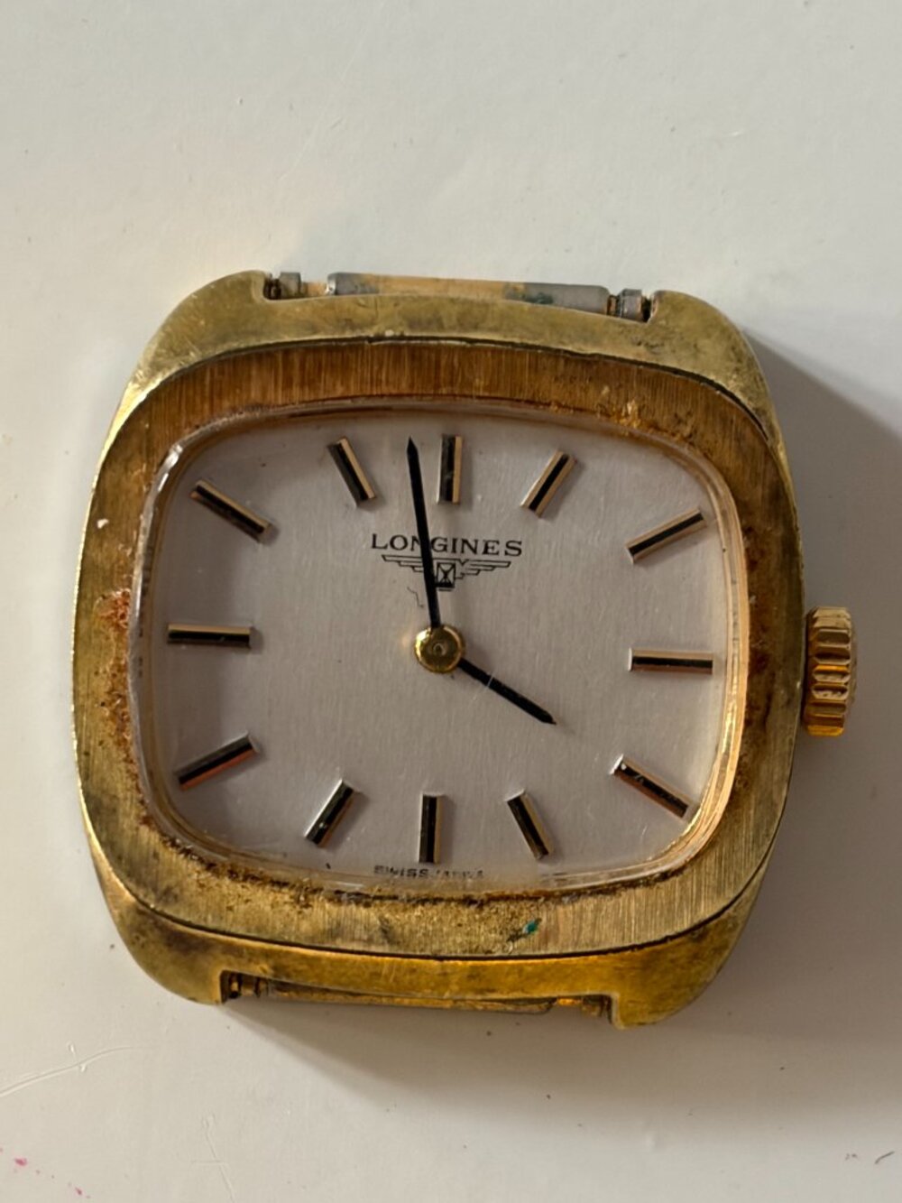Longines watch head only, 14k gold 14 grams